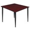 Regency Kahlo Square & Round Tables, 48 W, 48 L, 29 H, Wood, Metal Top, Mahogany TPL4848MHBK - alternate 1